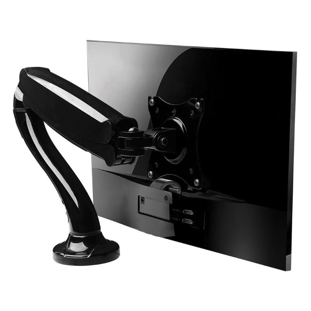 LogiLink Monitorhalterung 13-27" Stahl Gasdruckfeder schwarz neigbar für 1 Monitor Schreibtischhalterung