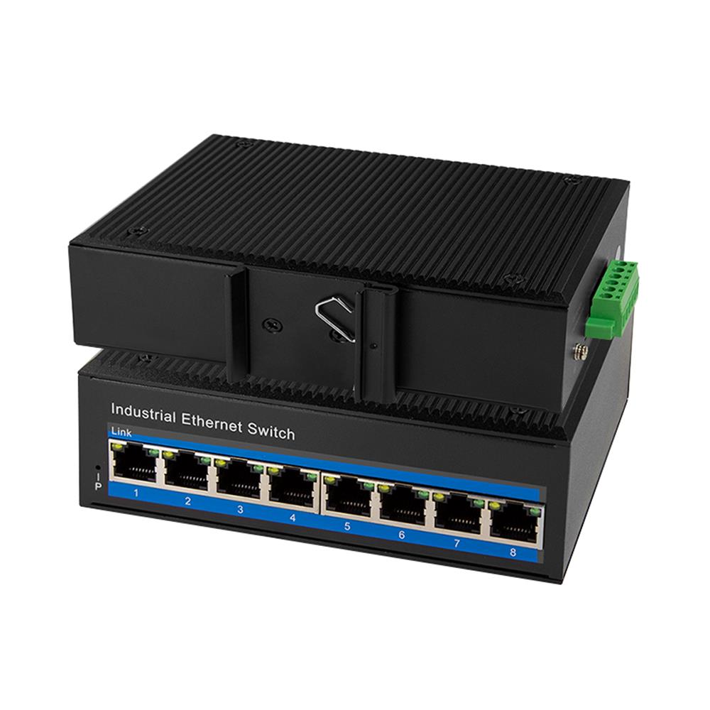 LogiLink Industrial Gigabit Ethernet PoE-Switch – 8-Port, 10/100/1000 Mbit/s