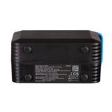 LogiLink Tragbare Powerstation 80 W, 24.000 mAh, 7 Anschlüsse, LED-Licht, Schwarz/Blau