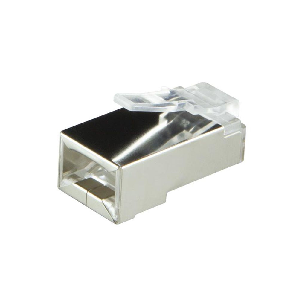 LogiLink RJ45-Modularstecker, Cat.6, geschirmt, graue Tülle, 100er Set