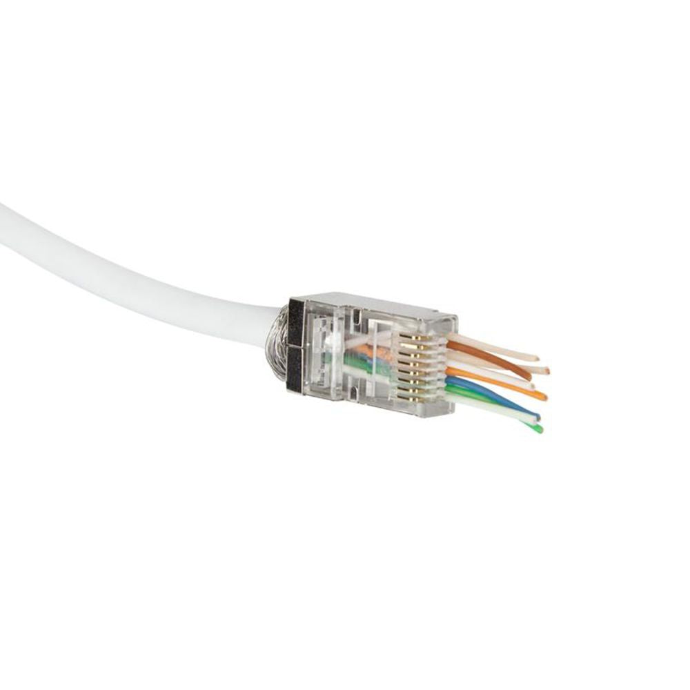 LogiLink RJ45-Modularstecker, Cat.6, geschirmt, vorne offen, 50 Stk.