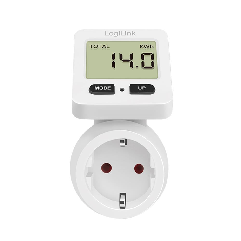 LogiLink Energiekosten-Messgerät mit 180° drehbarem Display – Stromverbrauch im Blick