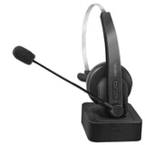 LogiLink Bluetooth Mono Headset mit Mikrofon und Ladestation, Schwarz