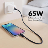 LogiLink Dual-USB Steckdosenadapter, 65 W, GaN, 1x USB-C PD, 1x USB-A QC, Weiß