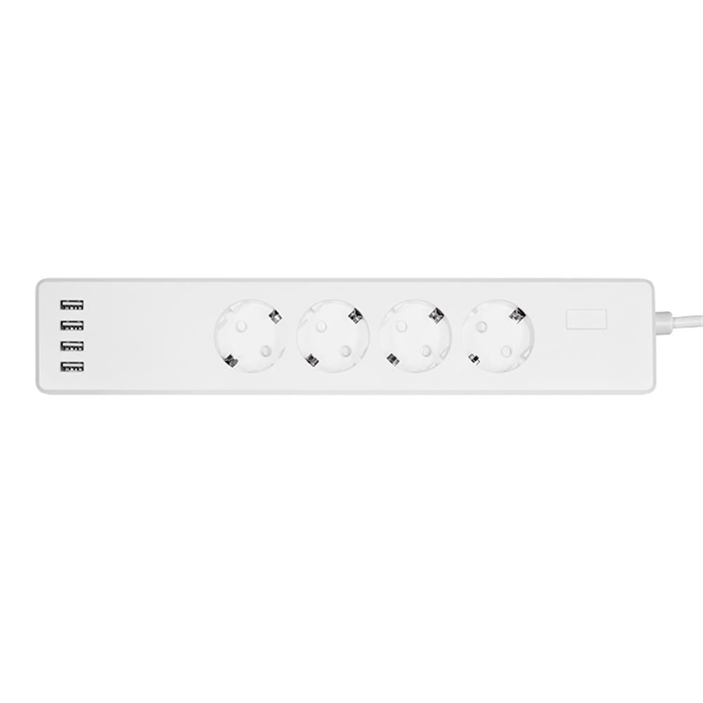 LogiLink Smart Home Wi-Fi Smart Steckdosenleiste 4-fach mit 4x USB-A, Tuya kompatibel