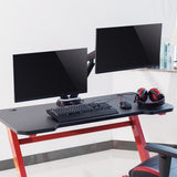 LogiLink Gaming 2-fach Monitorhalterung 17-32" Gasdruckfeder 2x USB Multimedia Lichteffekt