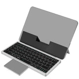 LogiLink Kabellose Multi-Device-Tastatur Bluetooth 5.1 mit Trackpad & Cover, Grau
