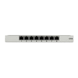 LogiLink Mini Patchpanel Cat.6A mit 8 Ports geschirmt, Desktop, 0,5 HE, lichtgrau