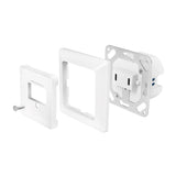 LogiLink Unterputz-Steckdose mit 2x USB-C, 25 W PD, weiß