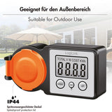 LogiLink Außensteckdose mit Energiekostenmesser & LCD – Stromverbrauch im Garten überwachen