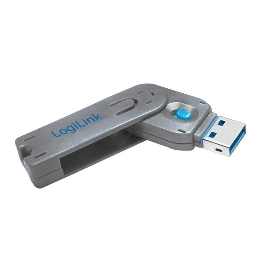 LogiLink USB-A-Port Schloss mit 1x Schlüssel und 1x Schloss