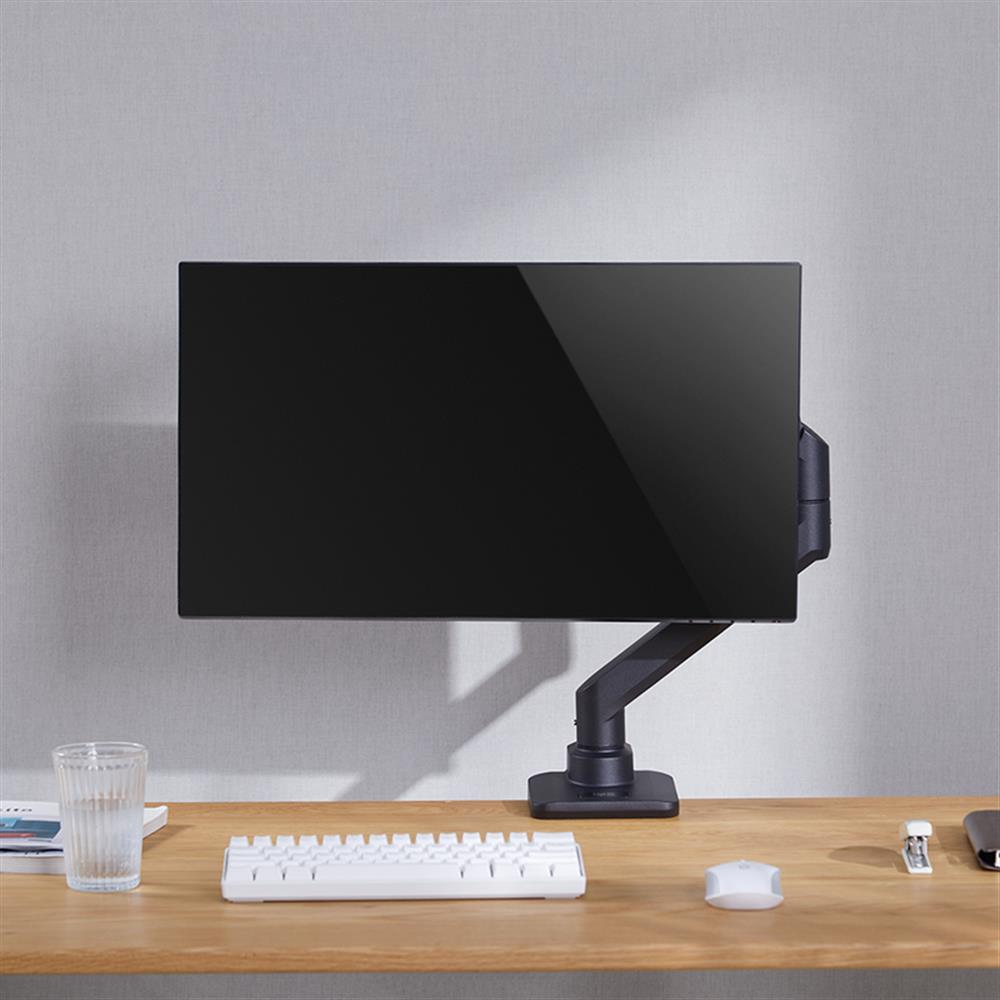 LogiLink Monitorhalterung 17–49", Gasdruckfeder, für Flat & Curved Screens, Aluminium