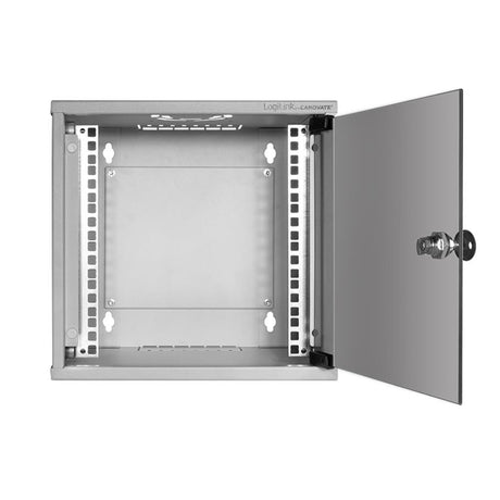 LogiLink 10" Netzwerkschrank / Wandgehäuse, 6 HE, montiert, grau