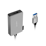 LogiLink USB 3.0 Adapter USB-A zu HDMI – Full HD 1080p, 0,15 m, Grau