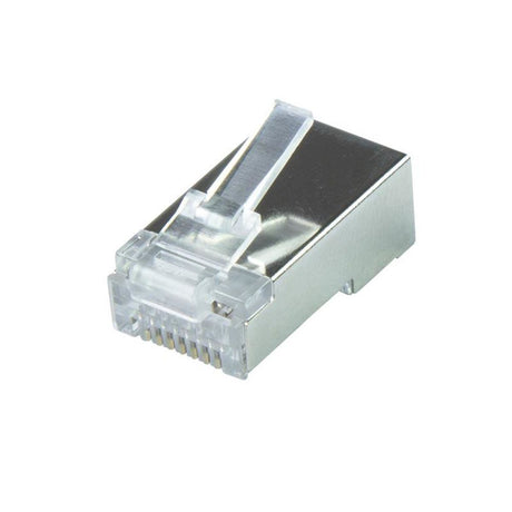 LogiLink RJ45-Modularstecker Cat.6A geschirmt, 50 Stück, für starre und flexible Adern