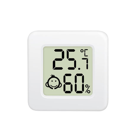 LogiLink Flaches Thermo-Hygrometer (3er-Set), mit Comfort-Level-Emojianzeige, weiß