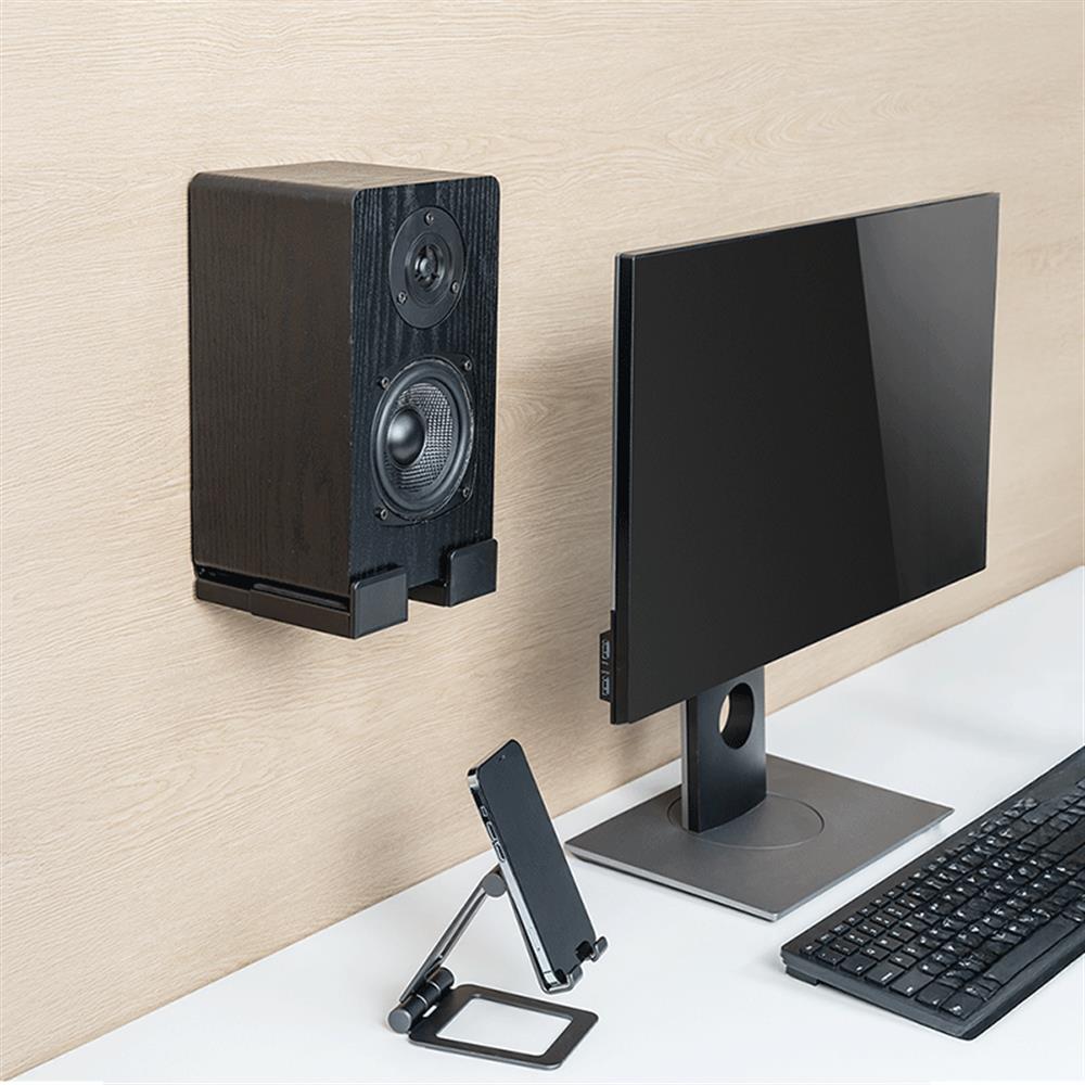 LogiLink Soundbar-Wandhalterung, für 9–15,4 cm Breite, bis 15 kg, Schwarz