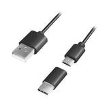 LogiLink Kfz Adapter 2x USB 10.5W + Antirutschmatte + Kabel USB-A Micro-B USB-C