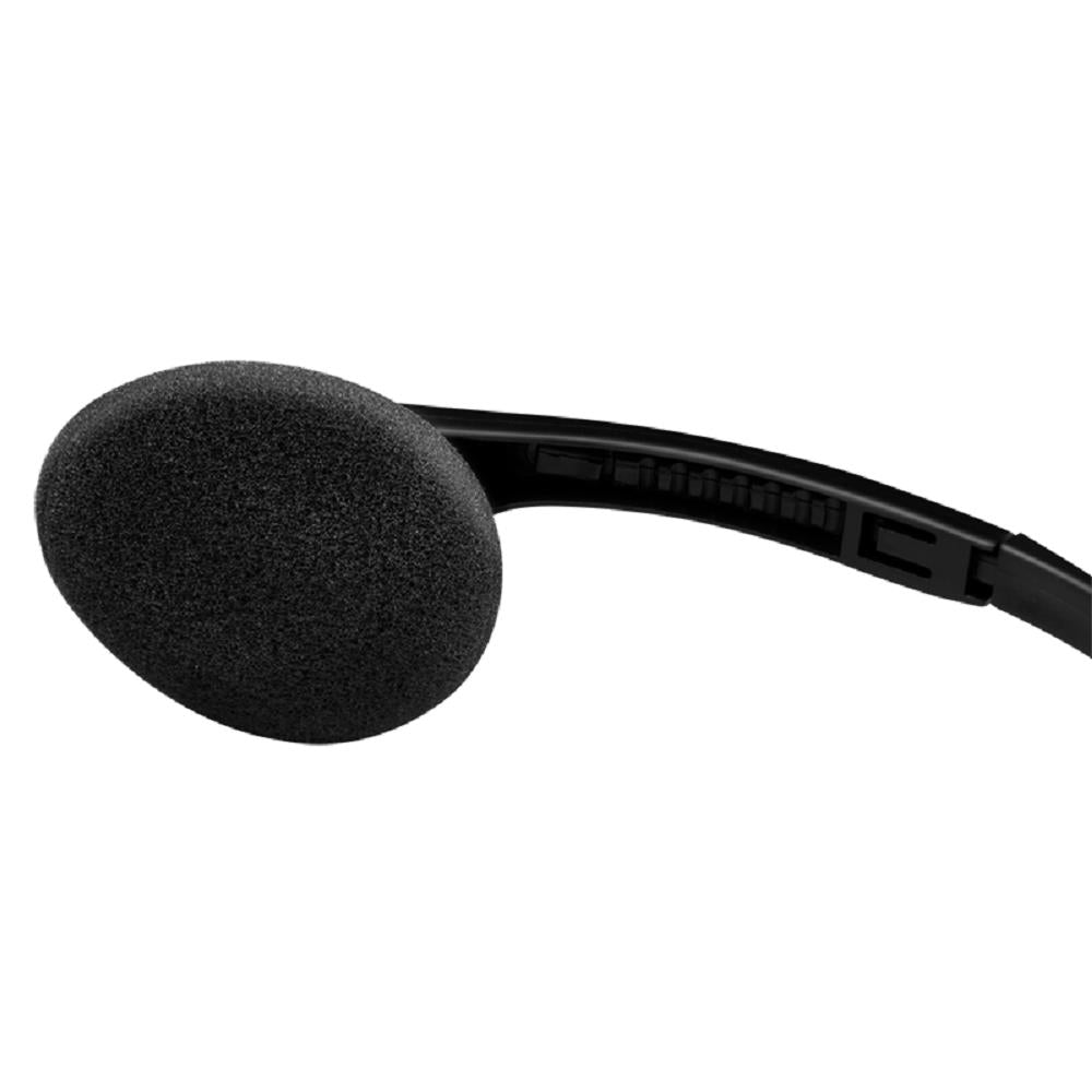 LogiLink Stereo-Headset, 2x 3,5-mm-Klinkenstecker, mit Bügelmikrofon, in Eco-Box, Schwarz