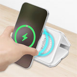 LogiLink Faltbare Ladestation, 15 W, kabellos, kompatibel mit iPhone, Apple Watch, AirPods, Weiß