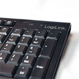 LogiLink Tastatur und Maus Set mit Funk in Schwarz