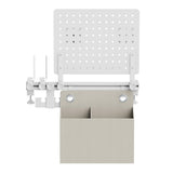 LogiLink Lochplatten-Büroschienenorganizer, Weiß, 55,7×17,2×74,5 cm