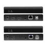 LogiLink HDMI-Extender-Set über LAN, KVM, 2x USB-A, 1080p, HDCP, IR, Loop Out