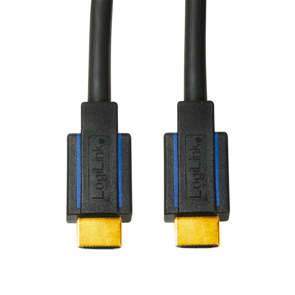 LogiLink HDMI-Kabel, A/M zu A/M, 4K/60 Hz, schwarz/blau, 7,5 m