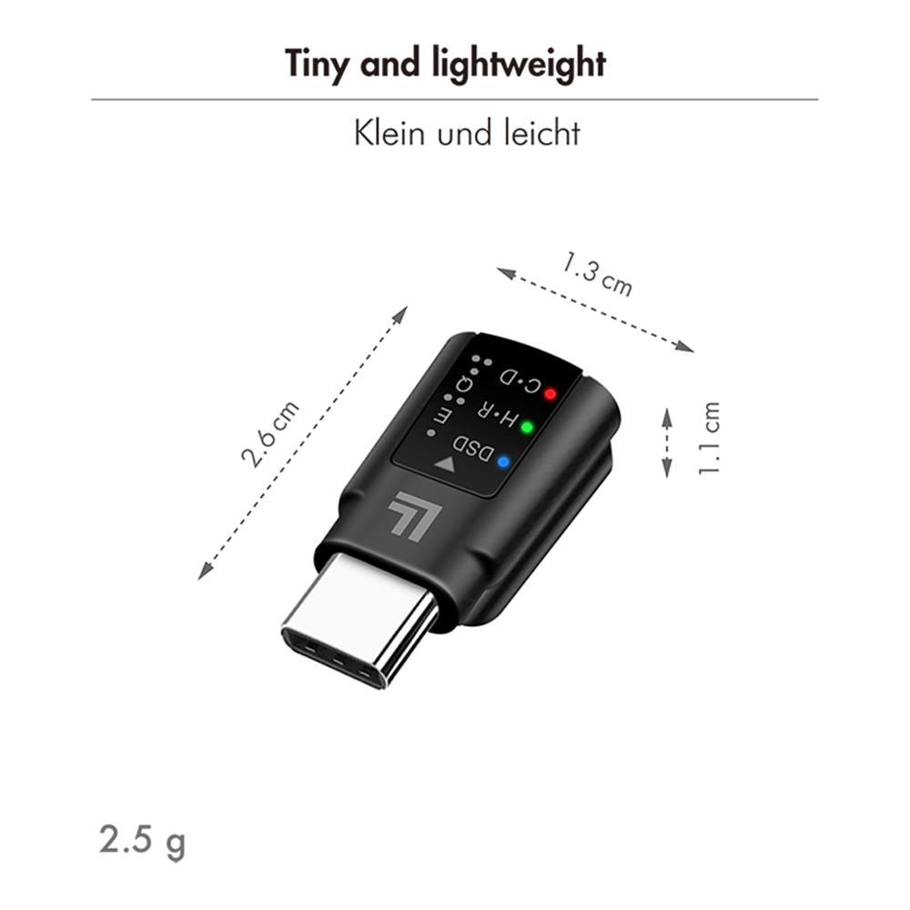 LogiLink USB‑C DAC Audio‑Adapter mit EQ, USB‑C auf 3,5 mm Klinke, schwarz
