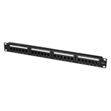 LogiLink Cat.6 Patchpanel 24-Port UTP, 180° Anschluss, EconLine