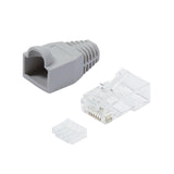 LogiLink RJ45-Modularstecker, Cat.6, ungeschirmt, graue Tülle, 100er Set