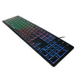 LogiLink Beleuchtete Tastatur LED RGB USB 1.1 QWERTZ-Layout Plug & Play