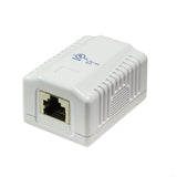 LogiLink Anschlussdose Cat.6A für Aufputz, 1 x RJ45, geschirmt, Weiß