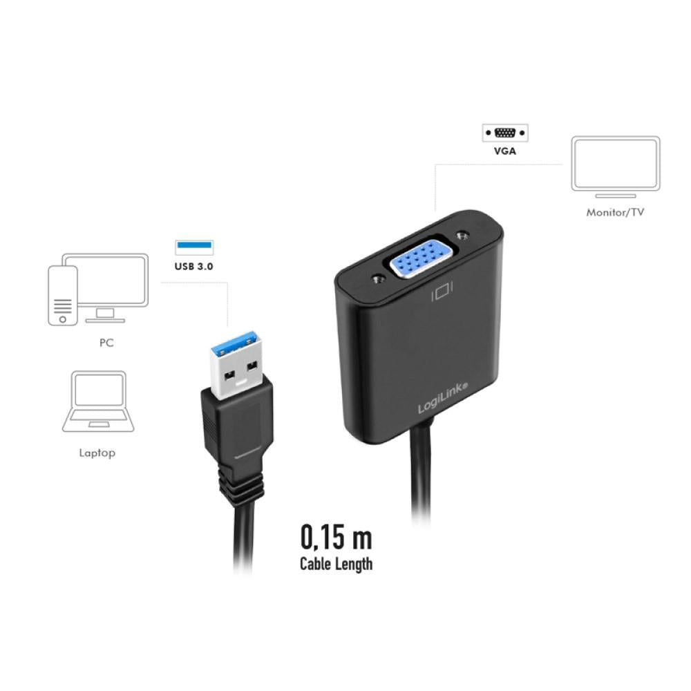 LogiLink Adapter USB3.0 auf VGA