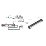LogiLink Steckdosenleiste 4-fach mit Schalter, 4x Schutzkontakt und 2x USB-A, 1,5m, Schwarz/Silber