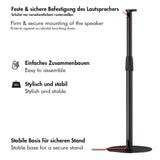LogiLink Lautsprecherständer für SONOS ERA 100 & 300, höhenverstellbar, max. 5 kg, Schwarz