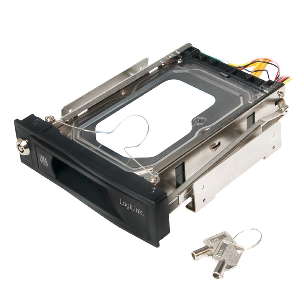 LogiLink Wechselrahmen SATA HDD 5,25", für 1x 3,5" schwarz