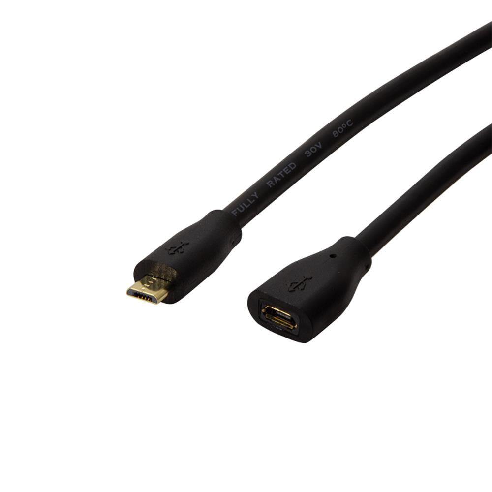 LogiLink USB 2.0-Kabel Micro-USB/M zu Micro-USB/F schwarz 1,5 m