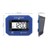 LogiLink Digitale Parkuhr, automatische Aktivierung, 24-Stunden-, Datum und Uhrzeit-Anzeige, SOS-Licht, Blau