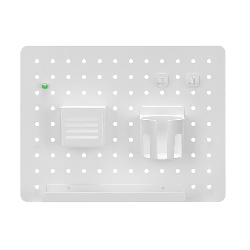 LogiLink Lochplatten-Organizer, Wandmontage, Weiß, 42×32×9,8 cm