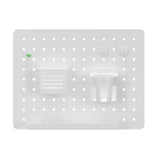 LogiLink Lochplatten-Organizer, Wandmontage, Weiß, 42×32×9,8 cm