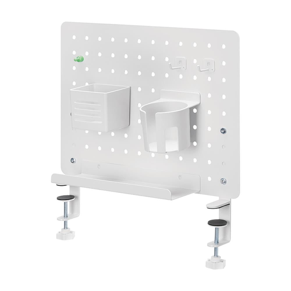 LogiLink Lochplatten-Organizer, Klemmmontage, Weiß, 42×47,7×9,9 cm