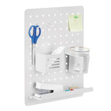 LogiLink Lochplatten-Organizer, Wandmontage, Weiß, 42×32×9,8 cm