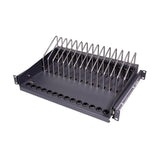 LogiLink Ausziehbarer 19"-Fachboden für Notebooks & Tablets – 4,5 HE, Schwarz