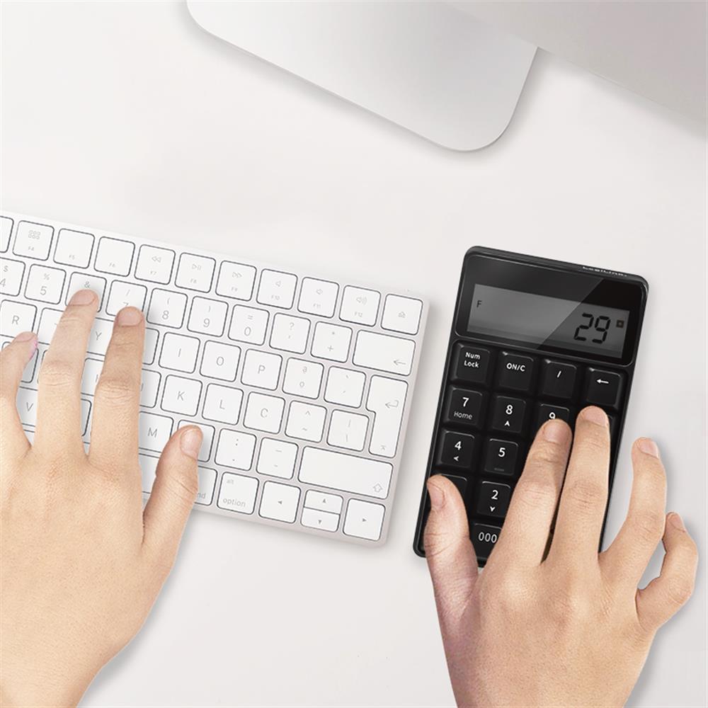 LogiLink Kabelloses Keypad mit Taschenrechner, Bluetooth V5.1, Schwarz