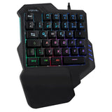 LogiLink Beleuchtete Einhand-Gaming-Tastatur schwarz schnurgebunden