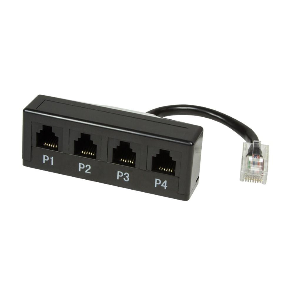 LogiLink Modular Adapter 4-Port Telefonsplitter RJ45 > RJ11