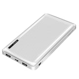 LogiLink Powerbank 10.000 mAh, 2× USB-A & 1× USB-C, Schnellladen, Weiß