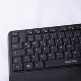 LogiLink Tastatur Maus Set Kombination Funk 2.4 GHz QWERTZ 1200 dpi wireless