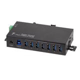 LogiLink USB 3.0 Industrie-Hub, 7 Ports, 5 Gbit/s, 10 W, Schwarz